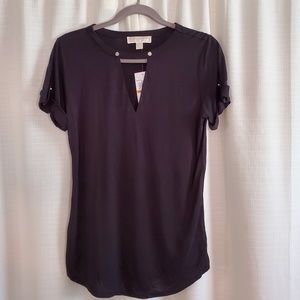 Michael Kors basics flowy black shirt NWT